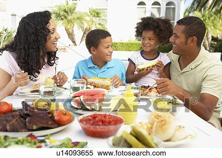 Family Eating An Al Fresco Meal View Large Photo Image Stock Photography - Family Eating An Al Fresco Meal. Fotosearch