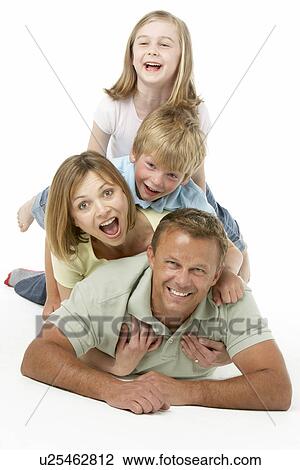 Stock Image - Family Group Happy Together. Fotosearch