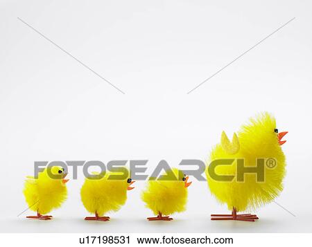 Stock Image - Family Of Easter Chicks. Fotosearch