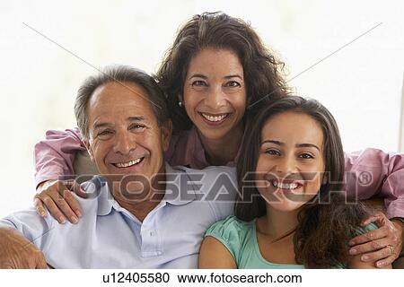 Stock Image - Family Together At Home. Fotosearch