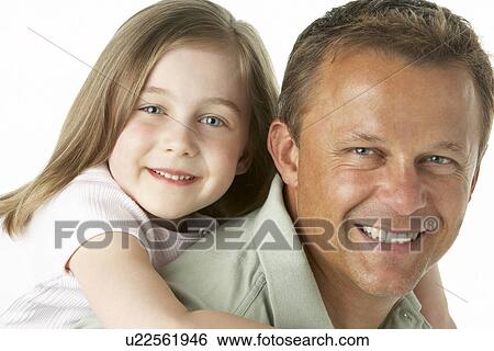 Stock Photograph - Father And Daughter Smiling. Fotosearch