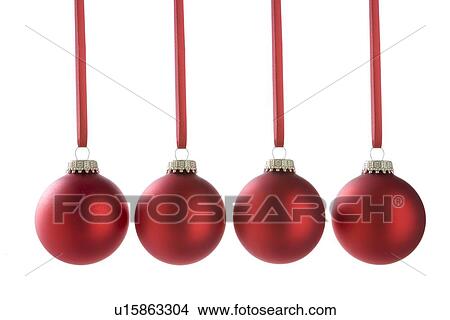 Four Red Christmas Baubles View Large Photo Image Picture - Four Red Christmas Baubles. Fotosearch