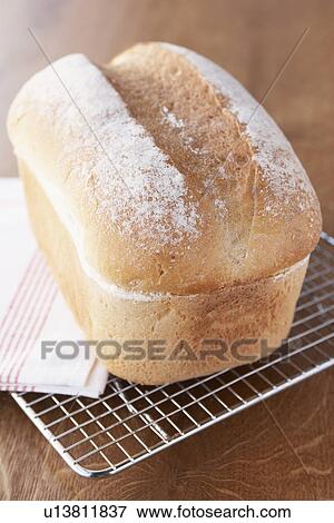 Fresh Bread Loaf Cooling On Wire Rack View Large Photo Image Stock Photo - Fresh Bread Loaf Cooling On Wire Rack. Fotosearch