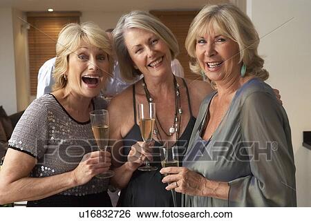 Friends Enjoying A Glass Of Champagne At A Dinner Party View Large Photo Image Stock Photograph - Friends Enjoying A Glass Of Champagne At A Dinner Party. Fotosearch