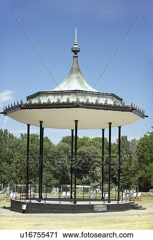 Gazebo And Deck Chairs In Hyde Park, London, England View Large Photo Image Stock Image - Gazebo And Deck Chairs In Hyde Park, London, England. Fotosearch