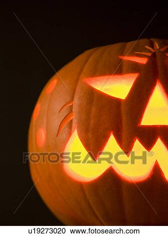 Glowing Jack O'Lantern View Large Photo Image Stock Image - Glowing Jack O'Lantern. Fotosearch