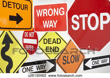 Group Of Road Signs View Large Photo Image Stock Image - Group Of Road Signs. Fotosearch