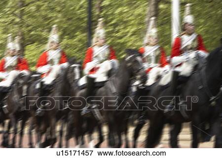 Household Cavalry Riding In The Street View Large Photo Image Stock Photo - Household Cavalry Riding In The Street. Fotosearch