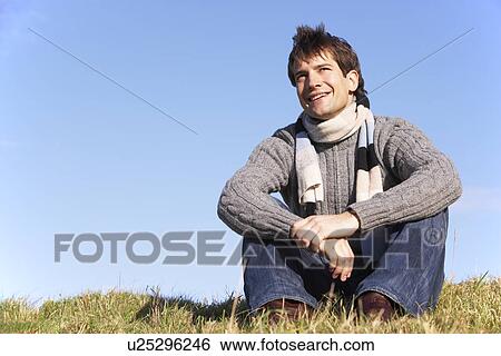 Man Sitting In Park View Large Photo Image Stock Photograph - Man Sitting In Park. Fotosearch