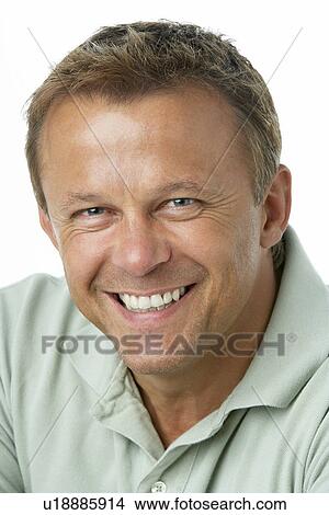 Middle Aged Man Smiling View Large Photo Image Picture - Middle Aged Man Smiling. Fotosearch