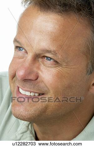 Middle Aged Man Smiling View Large Photo Image Stock Image - Middle Aged Man Smiling. Fotosearch