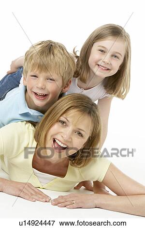 Mother And Children Happy Together View Large Photo Image Stock Photo - Mother And Children Happy Together. Fotosearch
