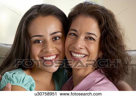 Mother And Daughter Together At Home View Large Photo Image Stock Image - Mother And Daughter Together At Home. Fotosearch