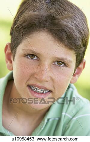 Portrait Of Boy Smiling View Large Photo Image Stock Image - Portrait Of Boy Smiling. Fotosearch