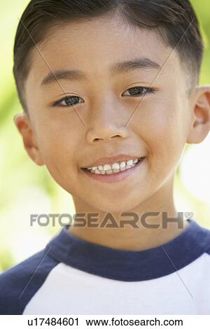 Portrait Of Boy Smiling View Large Photo Image Stock Image - Portrait Of Boy Smiling. Fotosearch