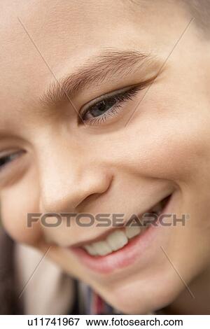 Stock Photo - Portrait Of Boy Smiling. Fotosearch