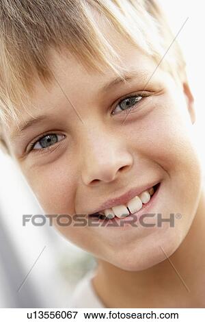 Portrait Of Boy Smiling View Large Photo Image Stock Photo - Portrait Of Boy Smiling. Fotosearch
