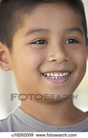 Portrait Of Boy Smiling View Large Photo Image Stock Photo - Portrait Of Boy Smiling. Fotosearch