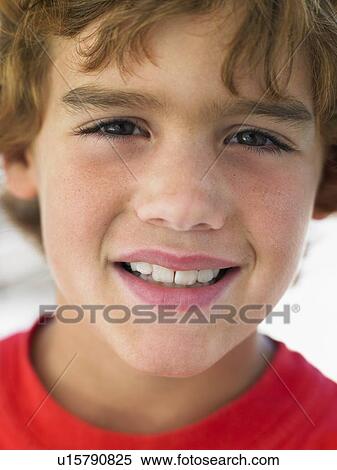 Stock Photography - Portrait Of Boy Smiling. Fotosearch