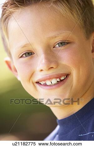 Stock Photography - Portrait Of Boy Smiling. Fotosearch