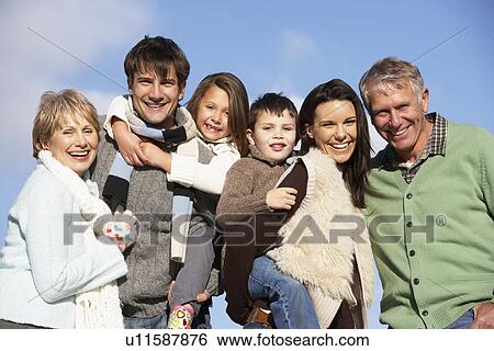 Portrait Of Family In The Park View Large Photo Image Stock Photograph - Portrait Of Family In The Park. Fotosearch