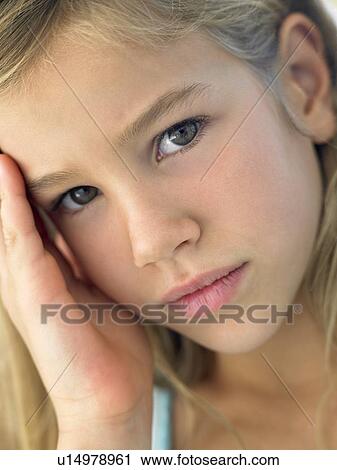 Portrait Of Girl Looking Sad View Large Photo Image Stock Image - Portrait Of Girl Looking Sad. Fotosearch