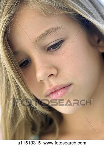 Portrait Of Girl Looking Sad View Large Photo Image Stock Photography - Portrait Of Girl Looking Sad. Fotosearch