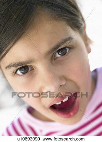 Portrait Of Girl Looking Surprised View Large Photo Image Stock Image - Portrait Of Girl Looking Surprised. Fotosearch