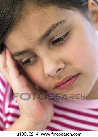 Portrait Of Girl Looking Unhappy View Large Photo Image Picture - Portrait Of Girl Looking Unhappy. Fotosearch