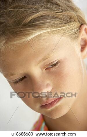 Portrait Of Girl Looking Unhappy View Large Photo Image Stock Image - Portrait Of Girl Looking Unhappy. Fotosearch