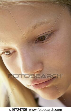 Portrait Of Girl Looking Unhappy View Large Photo Image Stock Photograph - Portrait Of Girl Looking Unhappy. Fotosearch