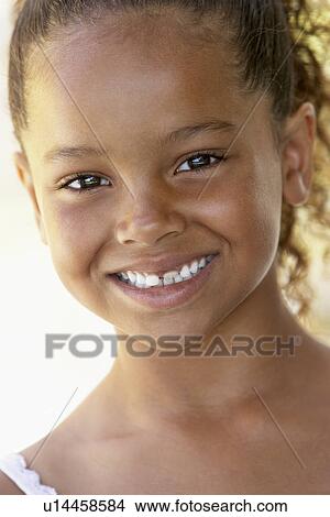 Portrait Of Girl Smiling View Large Photo Image Picture - Portrait Of Girl Smiling. Fotosearch