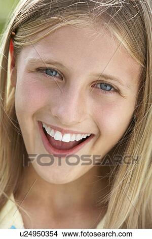 Portrait Of Girl Smiling View Large Photo Image Picture - Portrait Of Girl Smiling. Fotosearch