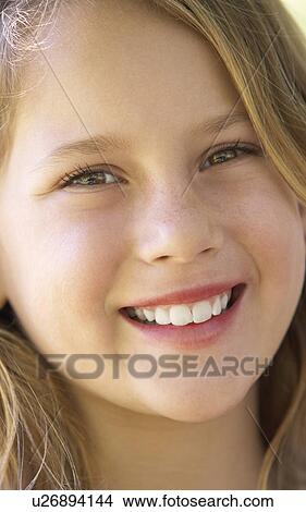 Portrait Of Girl Smiling View Large Photo Image Picture - Portrait Of Girl Smiling. Fotosearch