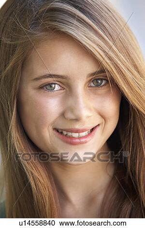 Portrait Of Girl Smiling View Large Photo Image Stock Image - Portrait Of Girl Smiling. Fotosearch