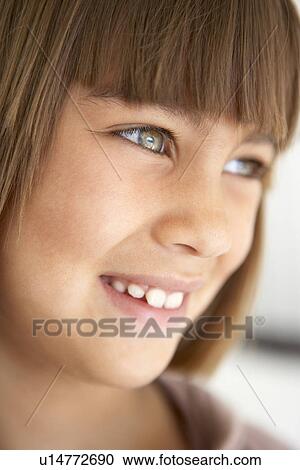 Portrait Of Girl Smiling View Large Photo Image Stock Image - Portrait Of Girl Smiling. Fotosearch