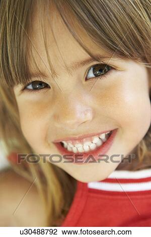 Portrait Of Girl Smiling View Large Photo Image Stock Image - Portrait Of Girl Smiling. Fotosearch