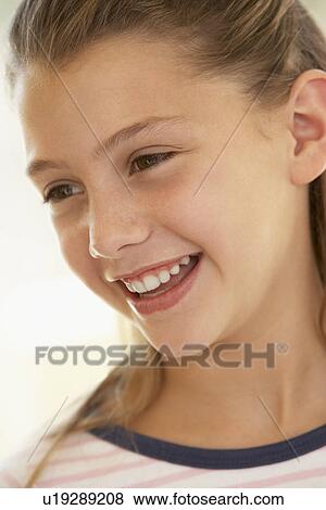 Portrait Of Girl Smiling View Large Photo Image Stock Photo - Portrait Of Girl Smiling. Fotosearch