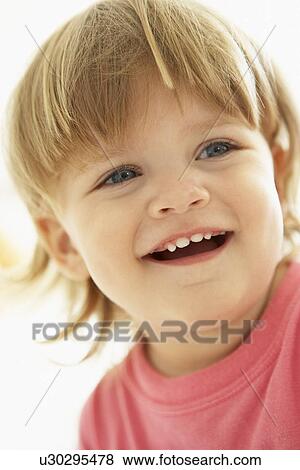 Portrait Of Girl Smiling View Large Photo Image Stock Photo - Portrait Of Girl Smiling. Fotosearch