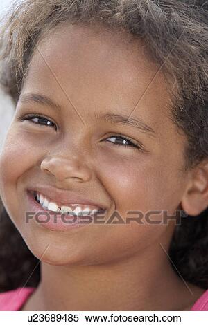Stock Photography - Portrait Of Girl Smiling. Fotosearch