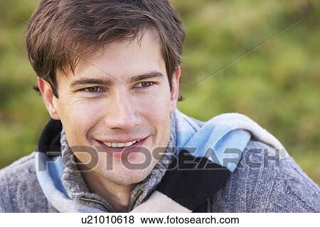 Portrait Of Man Smiling View Large Photo Image Stock Photo - Portrait Of Man Smiling. Fotosearch