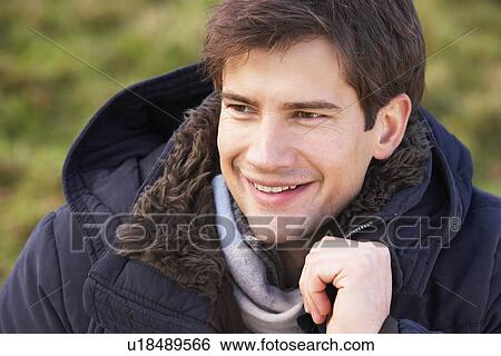 Stock Photograph - Portrait Of Man Smiling. Fotosearch