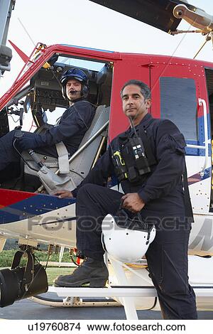 Portrait of pilot and paramedic by Medevac View Large Photo Image Picture - Portrait of pilot and paramedic by Medevac. Fotosearch