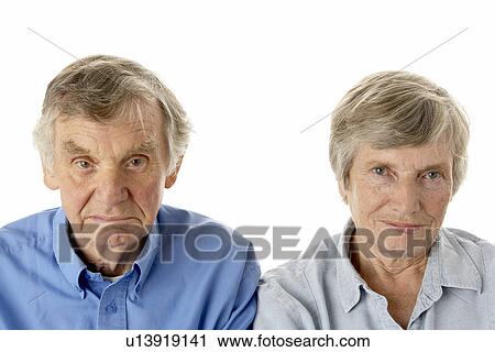 Stock Image - Portrait of senior couple. Fotosearch