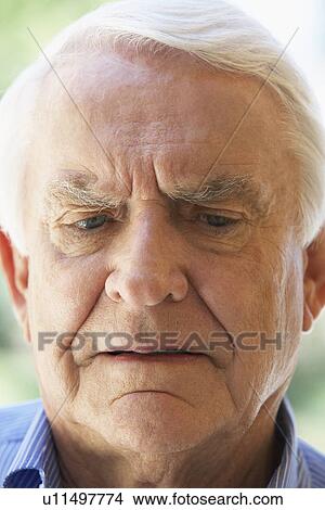 Portrait Of Senior Man Looking Anxious View Large Photo Image Picture - Portrait Of Senior Man Looking Anxious. Fotosearch