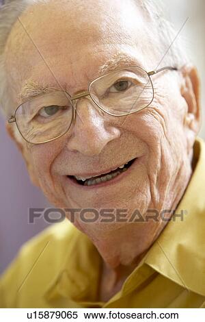 Portrait Of Senior Man Smiling Happily View Large Photo Image Stock Photography - Portrait Of Senior Man Smiling Happily. Fotosearch