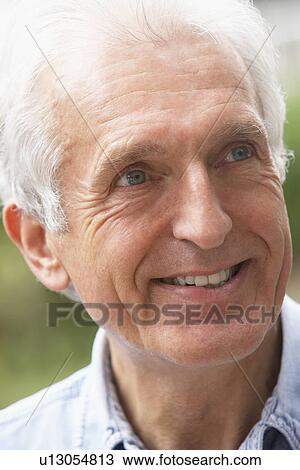 Stock Image - Portrait Of Senior Man Smiling. Fotosearch