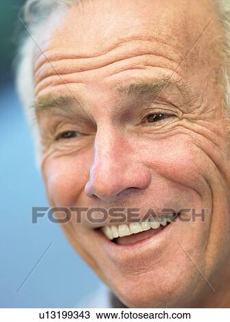 Stock Image - Portrait Of Senior Man Smiling. Fotosearch