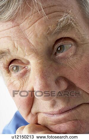Stock Image - Portrait of senior man. Fotosearch