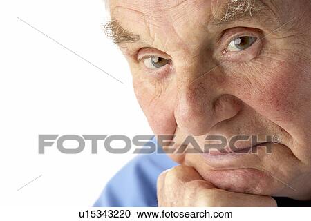 Stock Image - Portrait of senior man. Fotosearch